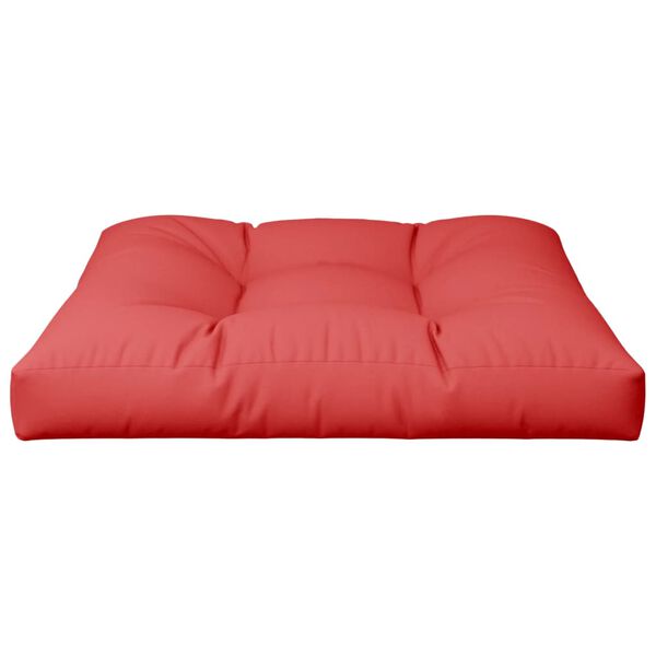 vidaXL Almofad&atilde;o para sof&aacute; de paletes 70x70x12 cm tecido vermelho