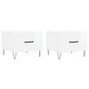 vidaXL Mesas de centro 2 pcs 50x50x40 cm branco brilhante