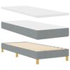 vidaXL Cama Box com colch&atilde;o Cinzento-claro 80 x 200 cm tecido