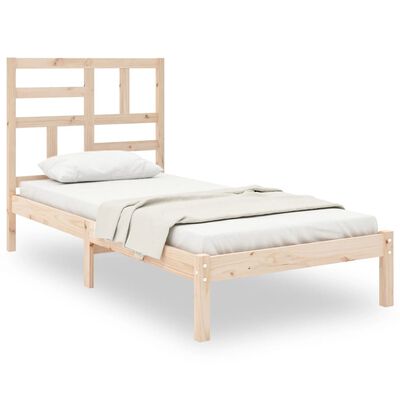 vidaXL Estrutura de cama 100x200 cm madeira maciço