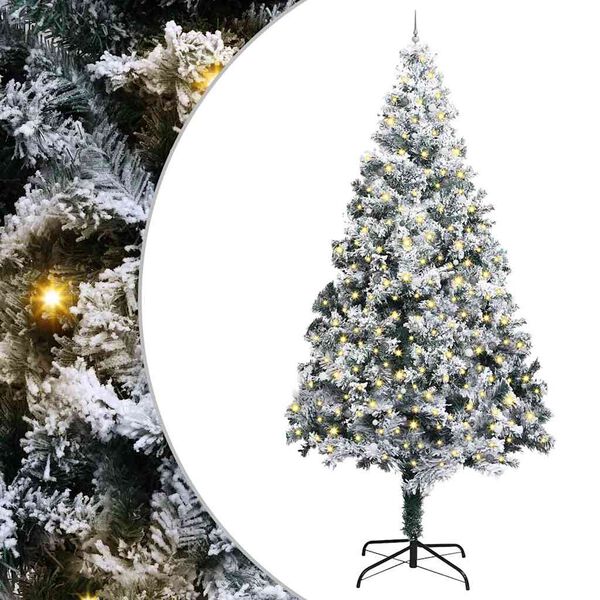 vidaXL &Aacute;rvore de Natal Artificial Pr&eacute;-iluminada com Conjunto de Bolas