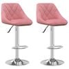 vidaXL Bancos de bar 2 pcs veludo rosa