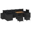 vidaXL Conjunto de Sof&aacute; de Jardim 10 pcs Preto vime PE