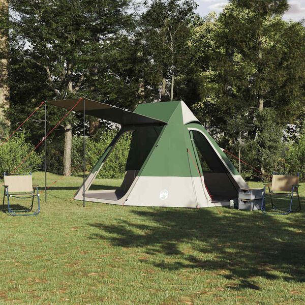 vidaXL Barraca de Camping com telhado Verde 482 x 360 x 227 cm tafetá