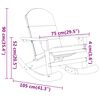 vidaXL Cadeira de baloiço Adirondack com almofadões acácia maciça