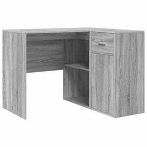 vidaXL Secret&aacute;ria de canto com gaveta Cinza Sonoma 102 x 88 x 75 cm