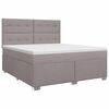 vidaXL Cama box spring com colch&atilde;o Cinzento-acastanhado 160 x 200 cm