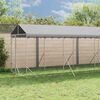 vidaXL Canil de exterior com teto 2x14x2,5 m a&ccedil;o galvanizado prateado