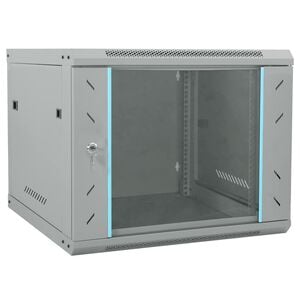 vidaXL Arm&aacute;rio de Rede com armazenamento Cinzeto 60 x 60 x 50 cm A&ccedil;o