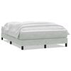 vidaXL Cama com molas/colch&atilde;o 140x210 cm veludo cinzento-claro