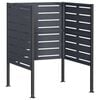vidaXL Tela para Lixeira 85 x 85 x 113 cm A&ccedil;o Antracite