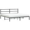 vidaXL Estrutura de cama com cabeceira 200x200 cm metal preto