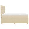 vidaXL Cama com molas/colch&atilde;o 140x190 cm tecido cor creme