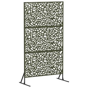 vidaXL Protetor de Privacidade 100 x 50 x 180 cm A&ccedil;o Verde-Azeitona