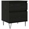 vidaXL Arm&aacute;rio de cama Carvalho Preto 40 x 35 x 50 cm