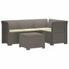 vidaXL Sof&aacute; de Jardim para 4 Pessoas com Almofadas Estilo Rattan PP
