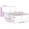 vidaXL Estrutura da Cama com cabeceira Cinza Sonoma 150 x 200 cm