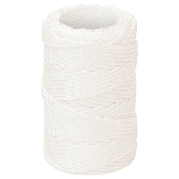 vidaXL Corda de barco 2 mm 100 m polipropileno branco completo