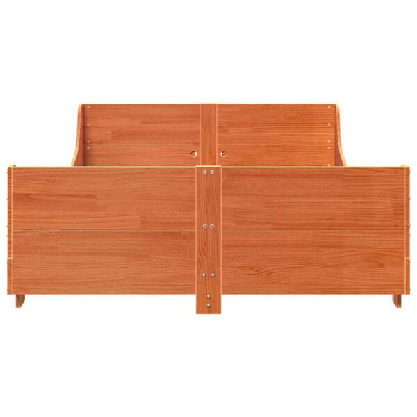 vidaXL Cama sem colch&atilde;o 120x200 cm madeira pinho maci&ccedil;a castanho-mel