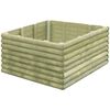 vidaXL Canteiro elevado para jardim 106x106x48 cm pinho impregnado
