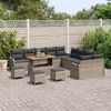 vidaXL Conjunto de Sof&aacute; de Jardim com almofada 14 pcs Cinzeto