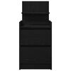 vidaXL Mesa de cabeceira com 2 gavetas 38x34x80 cm preto