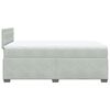 vidaXL Cama boxspring c/ colch&atilde;o 120x200 cm veludo cinzento-claro