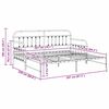 vidaXL Estrutura de cama de dia com cabeceira Branco 107 x 203 cm Aço