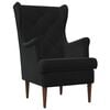 vidaXL poltrona Preto Veludo
