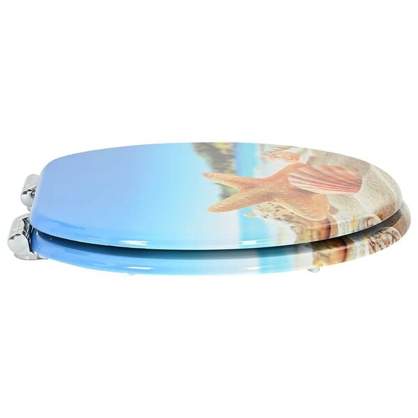 vidaXL Assento de Vaso Sanit&aacute;rio 2 pcs Concha do Mar 44 x 38 cm