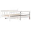 vidaXL Cama sem colch&atilde;o 200x200 cm madeira de pinho maci&ccedil;a branco