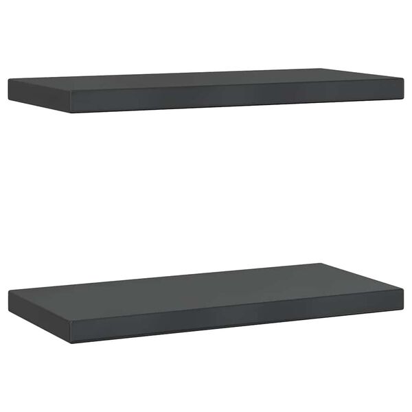 vidaXL Prateleiras de parede 2 pcs 50x23,5cm a&ccedil;o inoxid&aacute;vel prateado