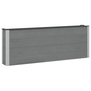vidaXL Canteiro de jardim elevado 2 unid. Preto 200 x 30 x 72 cm