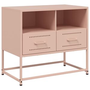 vidaXL M&oacute;vel de TV 68x39x60,5 cm a&ccedil;o rosa