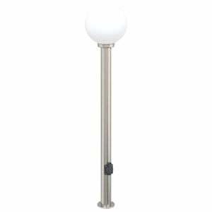 vidaXL Lumin&aacute;ria de poste com tomada, 120 cm, a&ccedil;o inoxid&aacute;vel, IP44