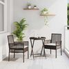 vidaXL Conjunto Bistro de Jardim 3 pcs Castanho Rattan Sintético