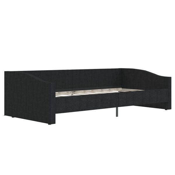 vidaXL Sofá-cama c/ colchão e saída USB 90x200 cm tecido preto