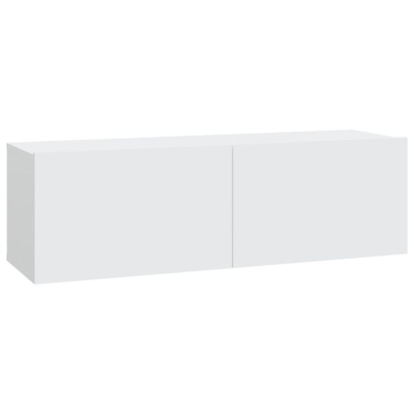 vidaXL Armários de parede p/ TV 4 pcs 100x30x30 cm branco