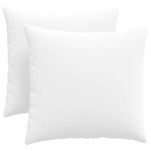 vidaXL Travesseiros de Sof&aacute; 2 pcs Branco 45 x 45 cm tecido