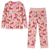 vidaXL Pijama de manga comprida para crian&ccedil;a rosa-claro 92