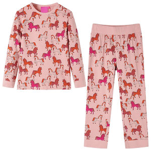 Pijama de manga comprida para crian&ccedil;a rosa-claro 92