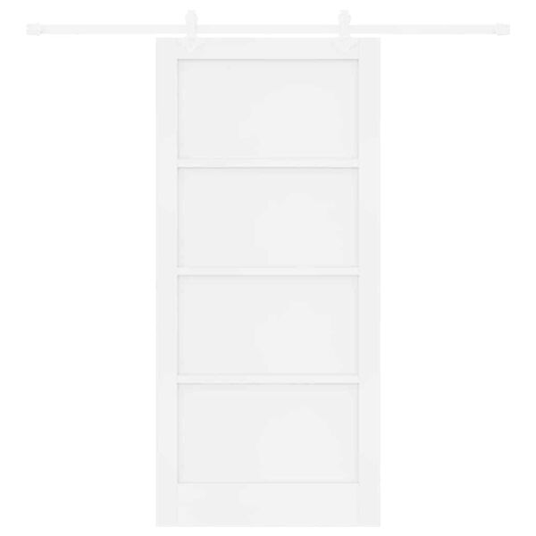 vidaXL Porta Deslizante Branco 93 x 202 cm Madeira de Pinheiro S&oacute;lida