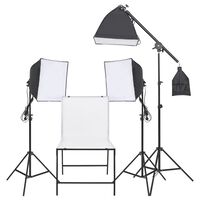 vidaXL Kit iluminação de estúdio fotográfico com mesa