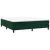 vidaXL Estrutura de cama com molas 180x200 cm veludo verde-escuro
