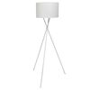 Candeeiro de ch&atilde;o suporte alto com abajur branco