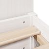 vidaXL Cama com estante sem colch&atilde;o 200x200 cm pinho maci&ccedil;o branco