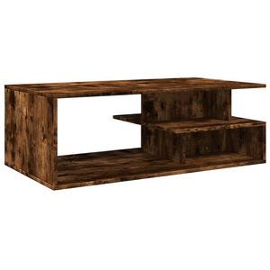 vidaXL Mesa de centro 102x55x35 cm derivados madeira carvalho fumado