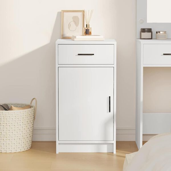 vidaXL Buffet com gaveta Branco 40 x 40,5 x 75 cm Madeira processada
