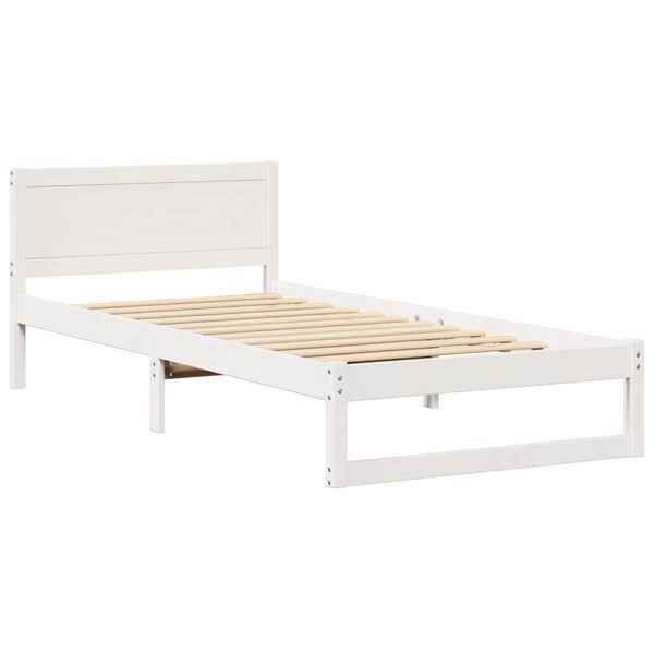 vidaXL Estrutura da Cama Branco 80 x 200 cm Madeira de Pinheiro S&oacute;lida
