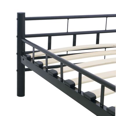 vidaXL Estrutura de cama aço 160x200 cm preto